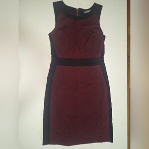 Elegant Burgundy and Black Mini Dress